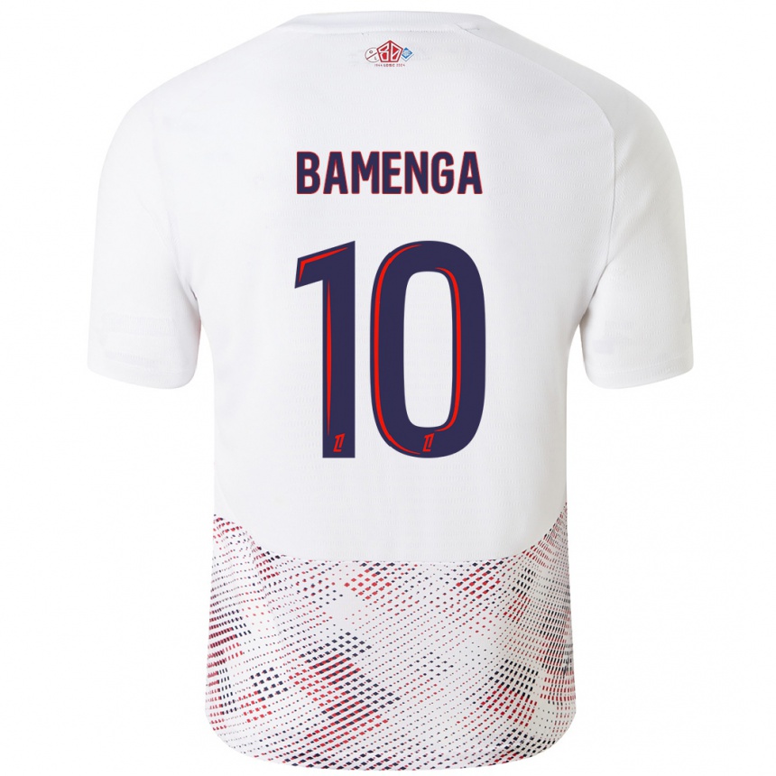 Kids Football Naomie Bamenga #10 White Royal Blue Away Jersey 2024/25 T-Shirt Australia