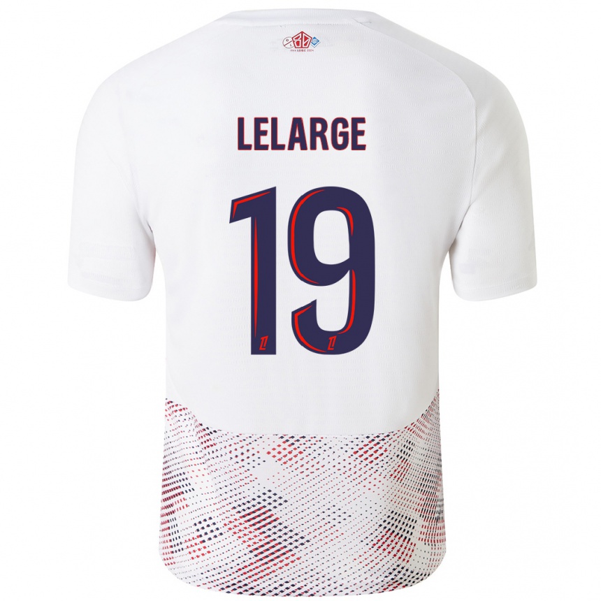 Kids Football Claire Lelarge #19 White Royal Blue Away Jersey 2024/25 T-Shirt Australia