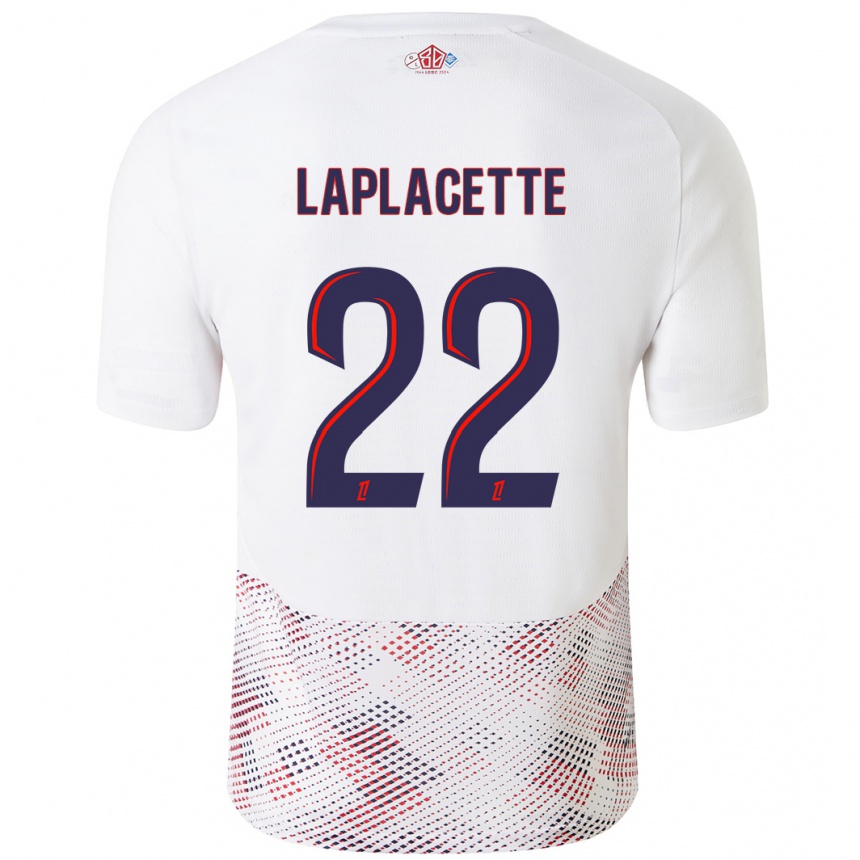 Kids Football Tess Laplacette #22 White Royal Blue Away Jersey 2024/25 T-Shirt Australia