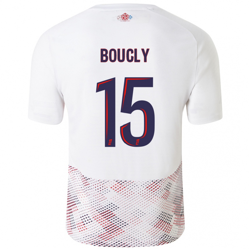 Kids Football Maite Boucly #15 White Royal Blue Away Jersey 2024/25 T-Shirt Australia