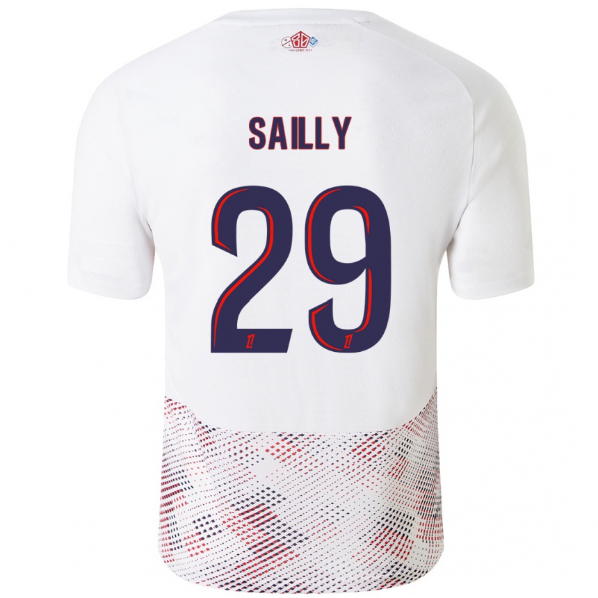 Kids Football Charlotte Sailly #29 White Royal Blue Away Jersey 2024/25 T-Shirt Australia