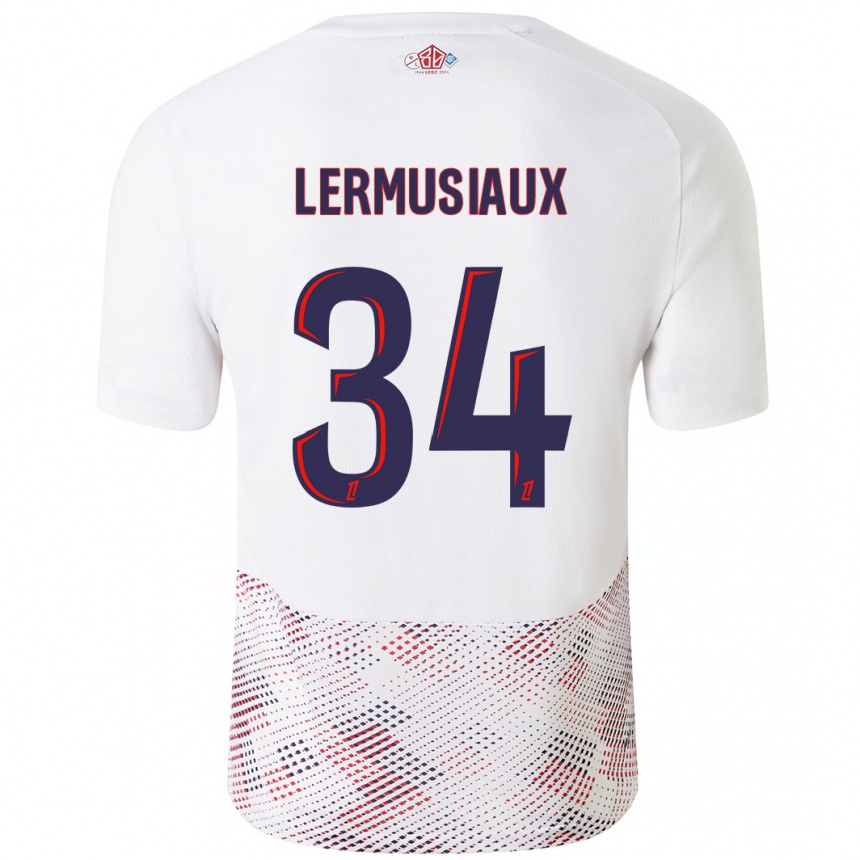 Kids Football Chrystal Lermusiaux #34 White Royal Blue Away Jersey 2024/25 T-Shirt Australia