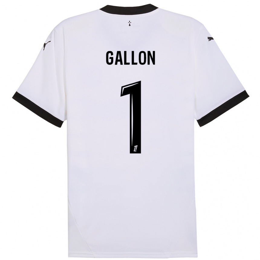 Kids Football Gauthier Gallon #1 White Black Away Jersey 2024/25 T-Shirt Australia