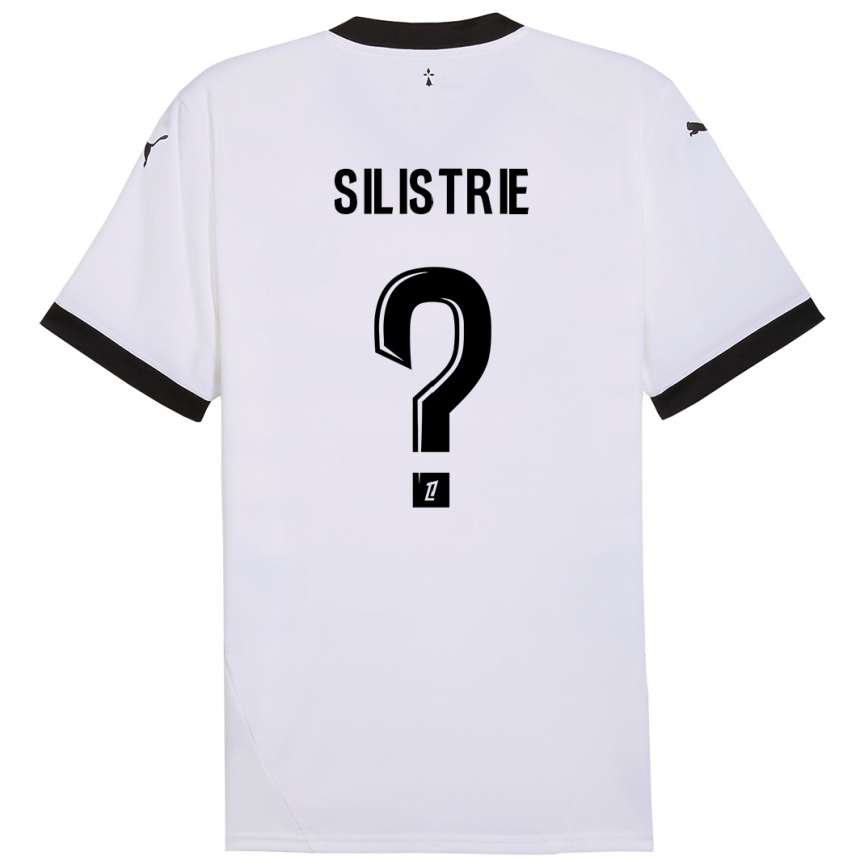 Kids Football Mathys Silistrie #0 White Black Away Jersey 2024/25 T-Shirt Australia