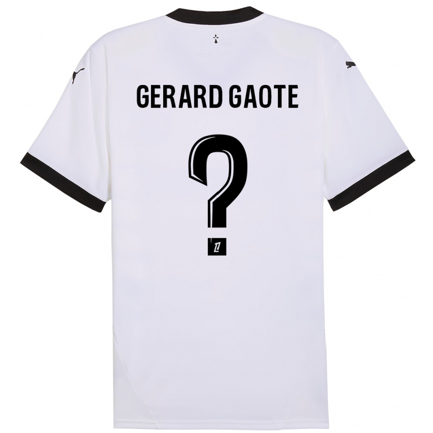 Kids Football Steven Gerard Gaote #0 White Black Away Jersey 2024/25 T-Shirt Australia