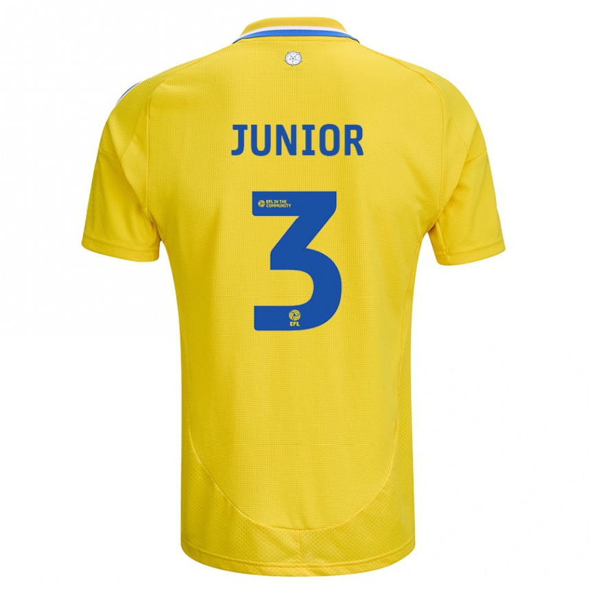 Kids Football Junior Firpo #3 Yellow Blue Away Jersey 2024/25 T-Shirt Australia