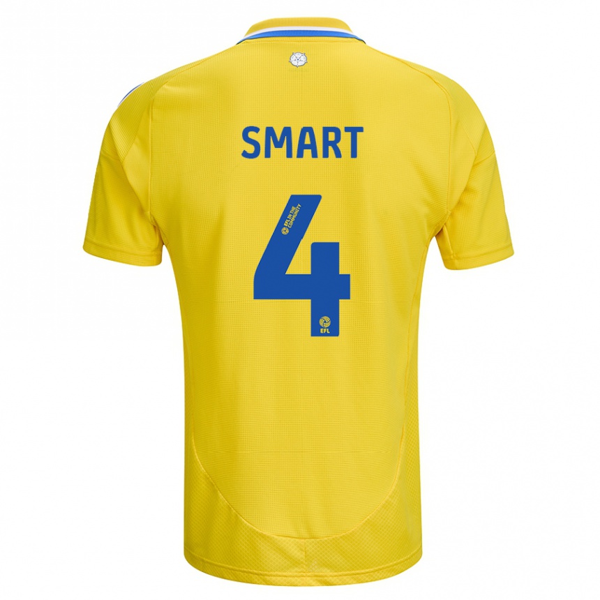 Kids Football Olivia Smart #4 Yellow Blue Away Jersey 2024/25 T-Shirt Australia