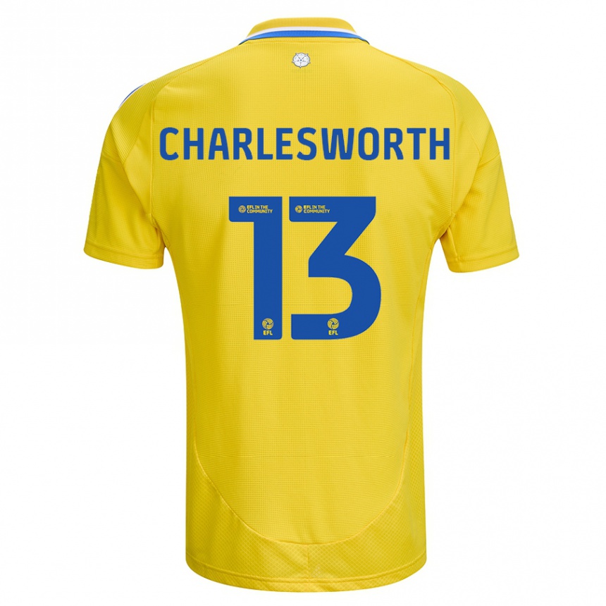 Kids Football Millie Robshaw-Charlesworth #13 Yellow Blue Away Jersey 2024/25 T-Shirt Australia