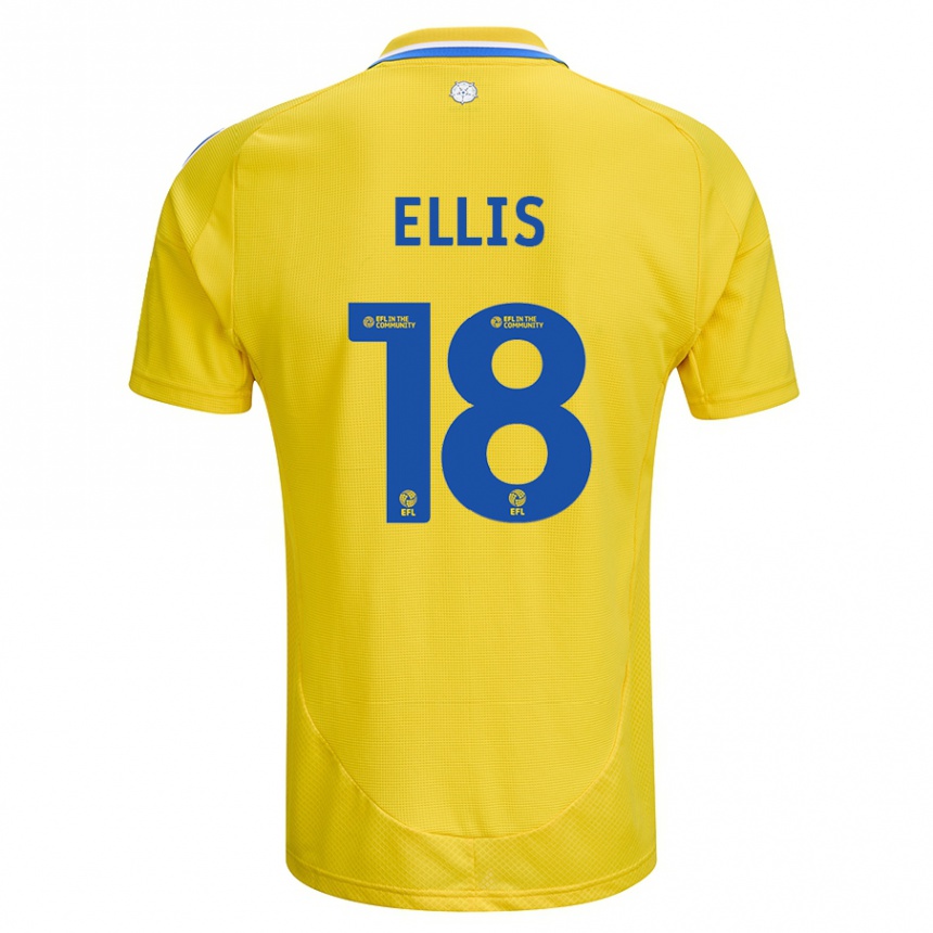 Kids Football Macy Ellis #18 Yellow Blue Away Jersey 2024/25 T-Shirt Australia