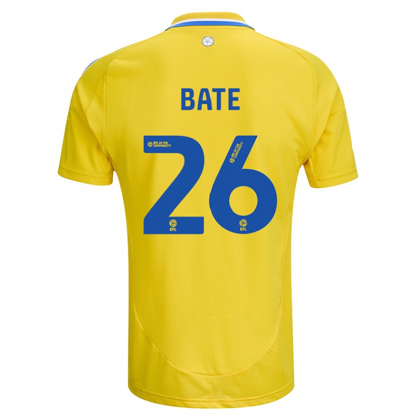 Kids Football Lewis Bate #26 Yellow Blue Away Jersey 2024/25 T-Shirt Australia