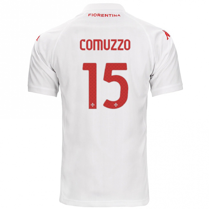 Kids Football Pietro Comuzzo #15 White Away Jersey 2024/25 T-Shirt Australia