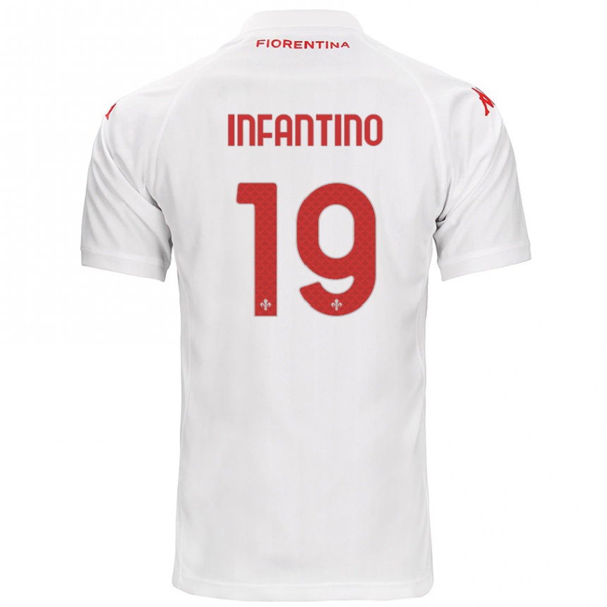 Kids Football Gino Infantino #19 White Away Jersey 2024/25 T-Shirt Australia