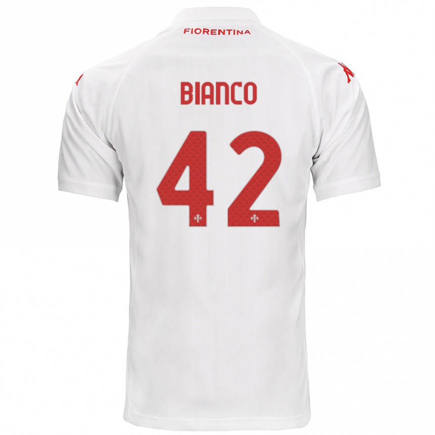 Kids Football Alessandro Bianco #42 White Away Jersey 2024/25 T-Shirt Australia