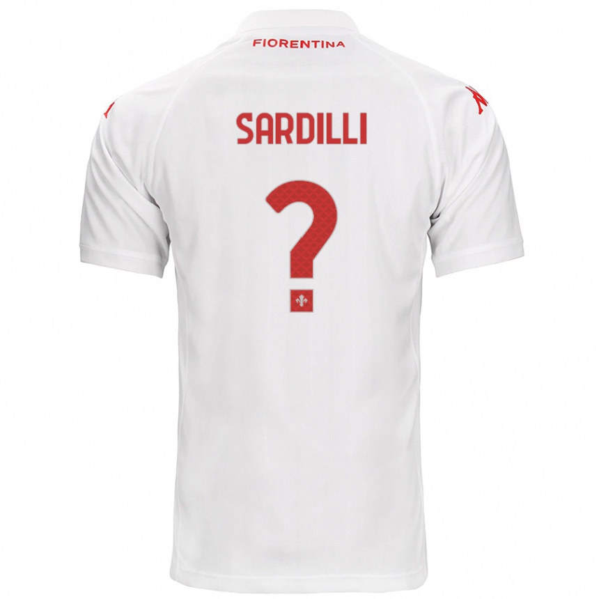 Kids Football Davide Sardilli #0 White Away Jersey 2024/25 T-Shirt Australia