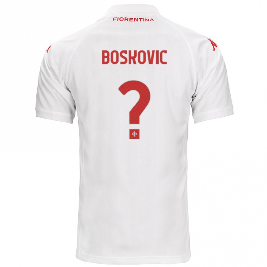 Kids Football Matko Boskovic #0 White Away Jersey 2024/25 T-Shirt Australia