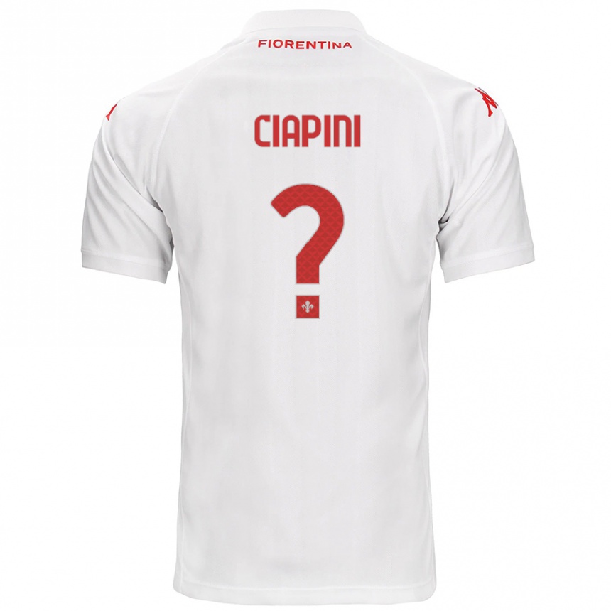 Kids Football Adriano Ciapini #0 White Away Jersey 2024/25 T-Shirt Australia