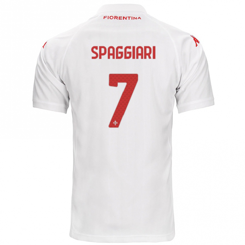 Kids Football Riccardo Spaggiari #7 White Away Jersey 2024/25 T-Shirt Australia