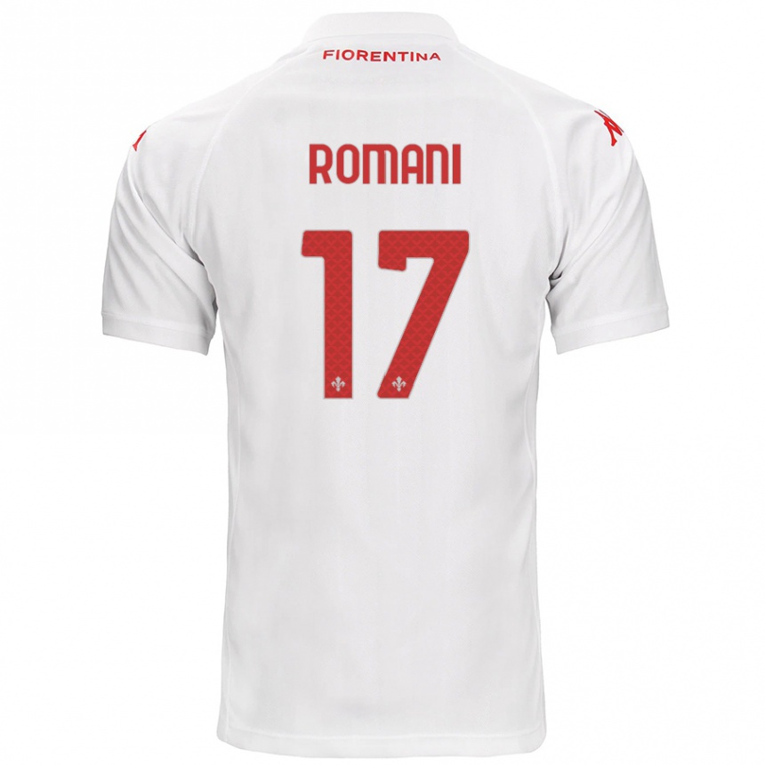 Kids Football Lorenzo Romani #17 White Away Jersey 2024/25 T-Shirt Australia