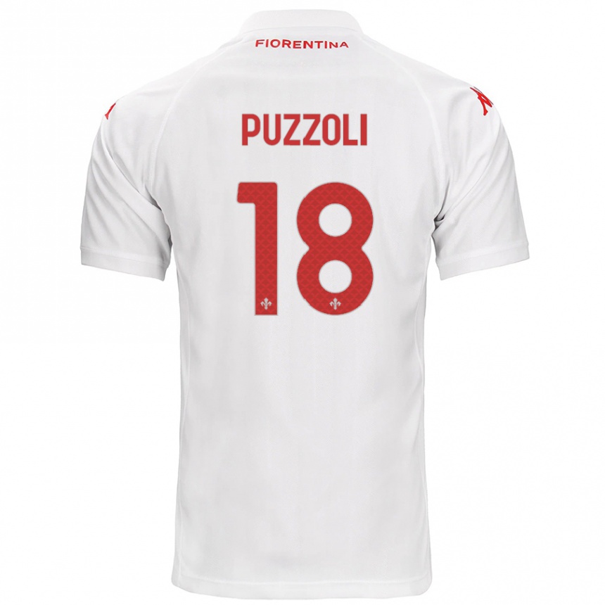 Kids Football Giorgio Puzzoli #18 White Away Jersey 2024/25 T-Shirt Australia