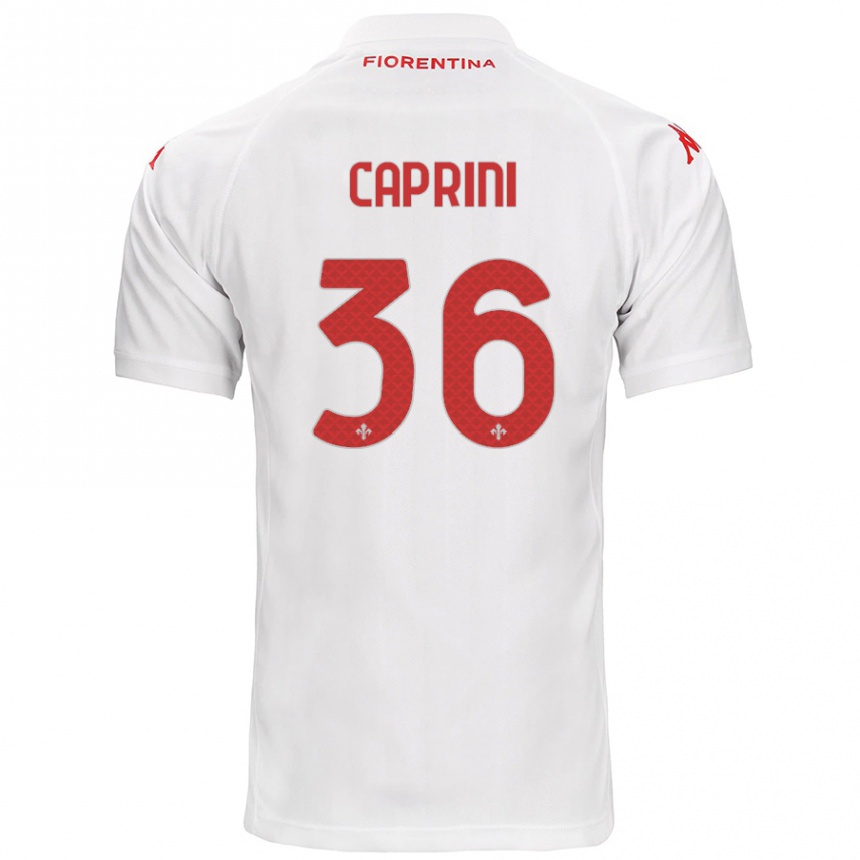 Kids Football Maat Daniel Caprini #36 White Away Jersey 2024/25 T-Shirt Australia