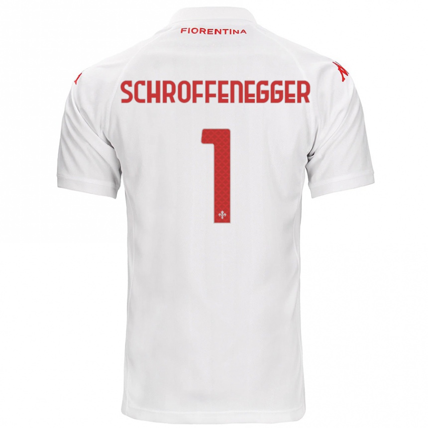 Kids Football Katja Schroffenegger #1 White Away Jersey 2024/25 T-Shirt Australia