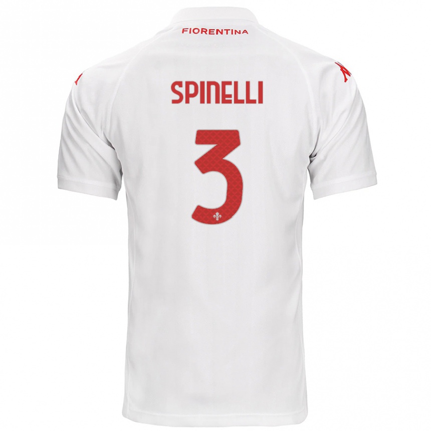 Kids Football Giorgia Spinelli #3 White Away Jersey 2024/25 T-Shirt Australia