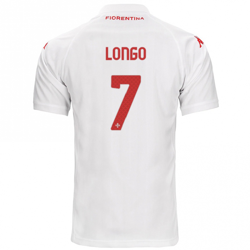 Kids Football Miriam Longo #7 White Away Jersey 2024/25 T-Shirt Australia