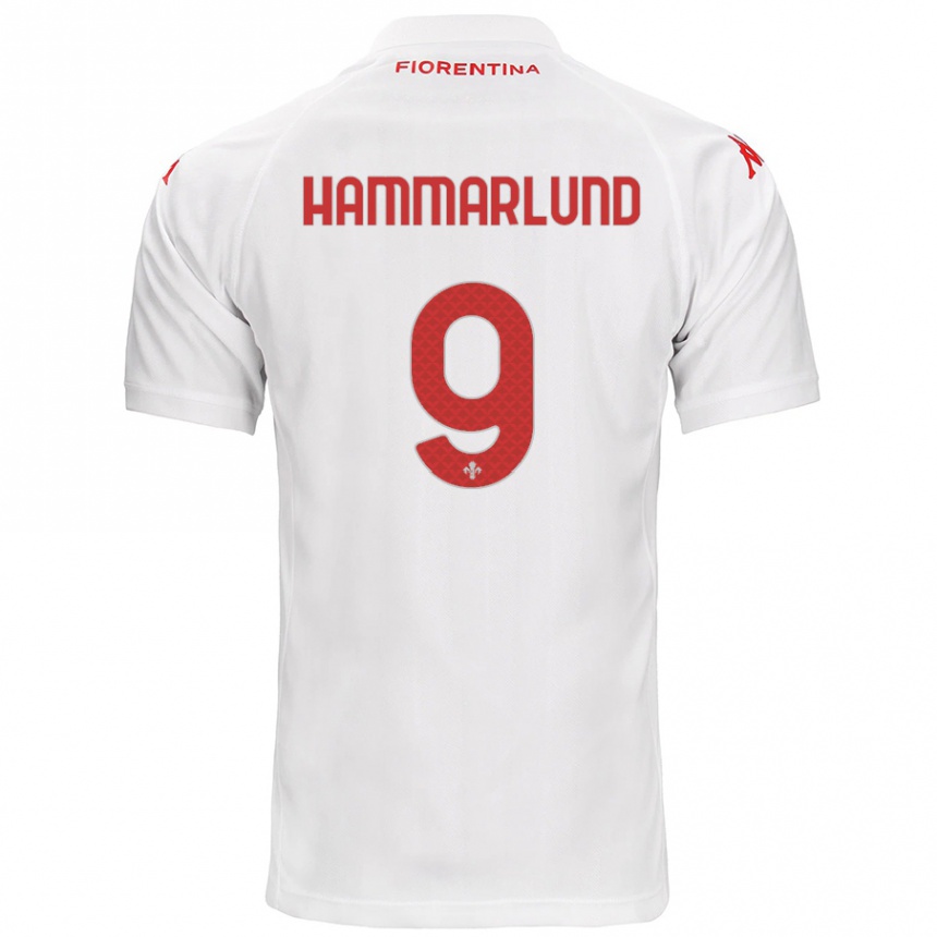 Kids Football Pauline Hammarlund #9 White Away Jersey 2024/25 T-Shirt Australia