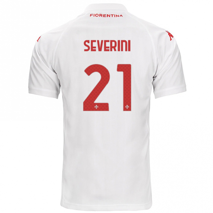 Kids Football Emma Severini #21 White Away Jersey 2024/25 T-Shirt Australia