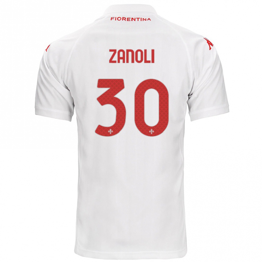 Kids Football Martina Zanoli #30 White Away Jersey 2024/25 T-Shirt Australia