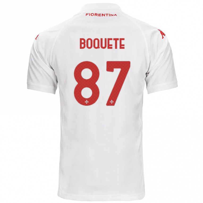 Kids Football Verónica Boquete #87 White Away Jersey 2024/25 T-Shirt Australia