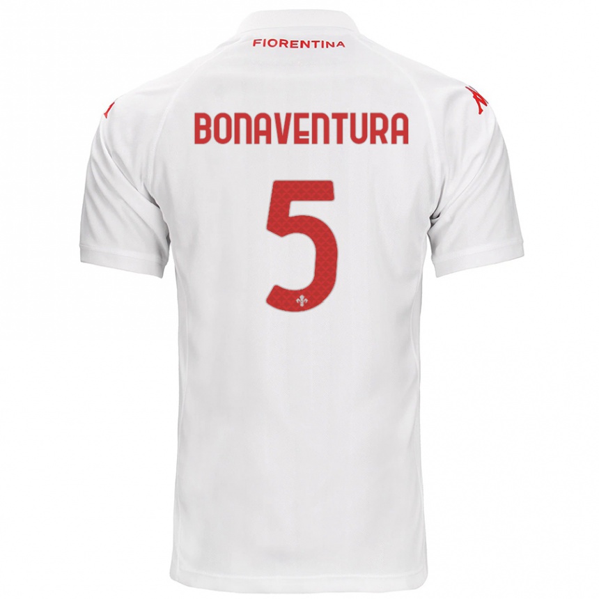 Kids Football Giacomo Bonaventura #5 White Away Jersey 2024/25 T-Shirt Australia