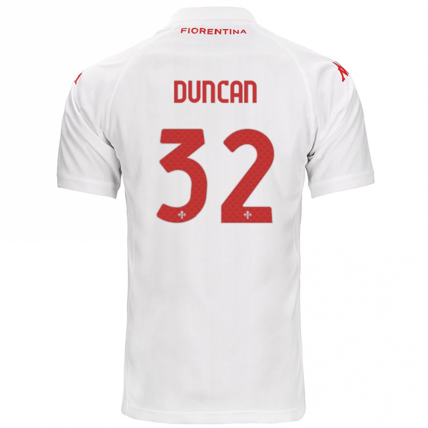 Kids Football Alfred Duncan #32 White Away Jersey 2024/25 T-Shirt Australia