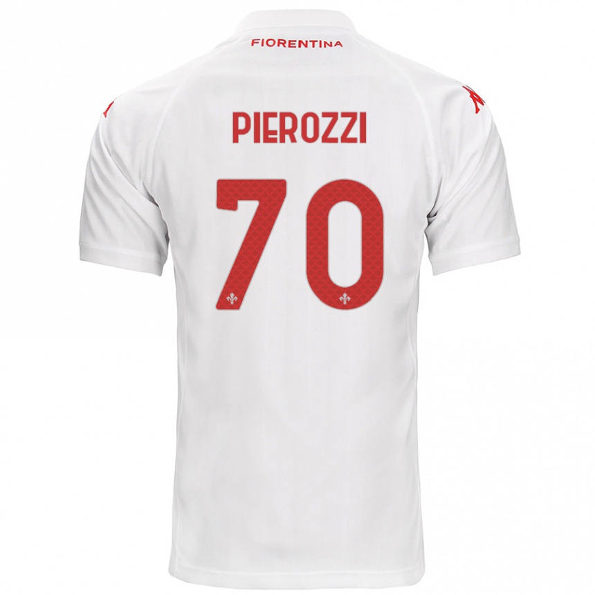 Kids Football Niccolò Pierozzi #70 White Away Jersey 2024/25 T-Shirt Australia