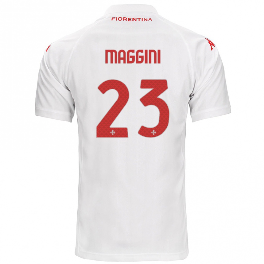 Kids Football Filippo Maggini #23 White Away Jersey 2024/25 T-Shirt Australia