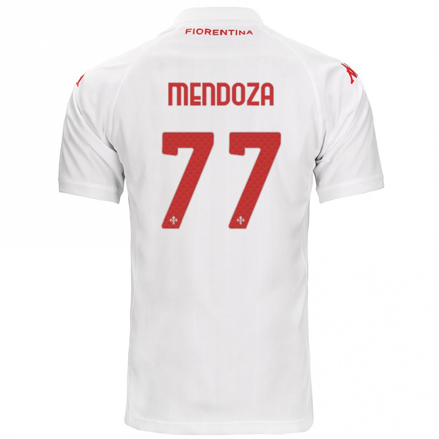 Kids Football William Mendoza #77 White Away Jersey 2024/25 T-Shirt Australia