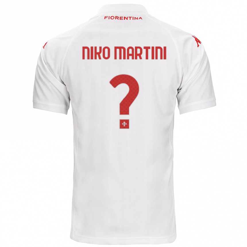 Kids Football Niko Martini #0 White Away Jersey 2024/25 T-Shirt Australia