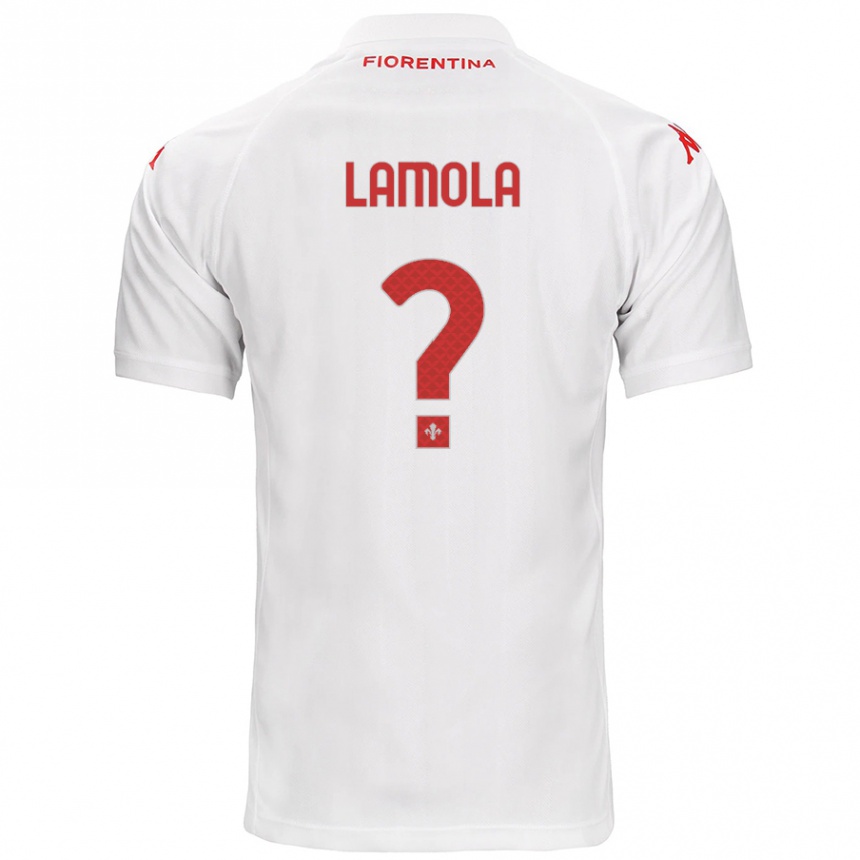 Kids Football Lorenzo Lamola #0 White Away Jersey 2024/25 T-Shirt Australia