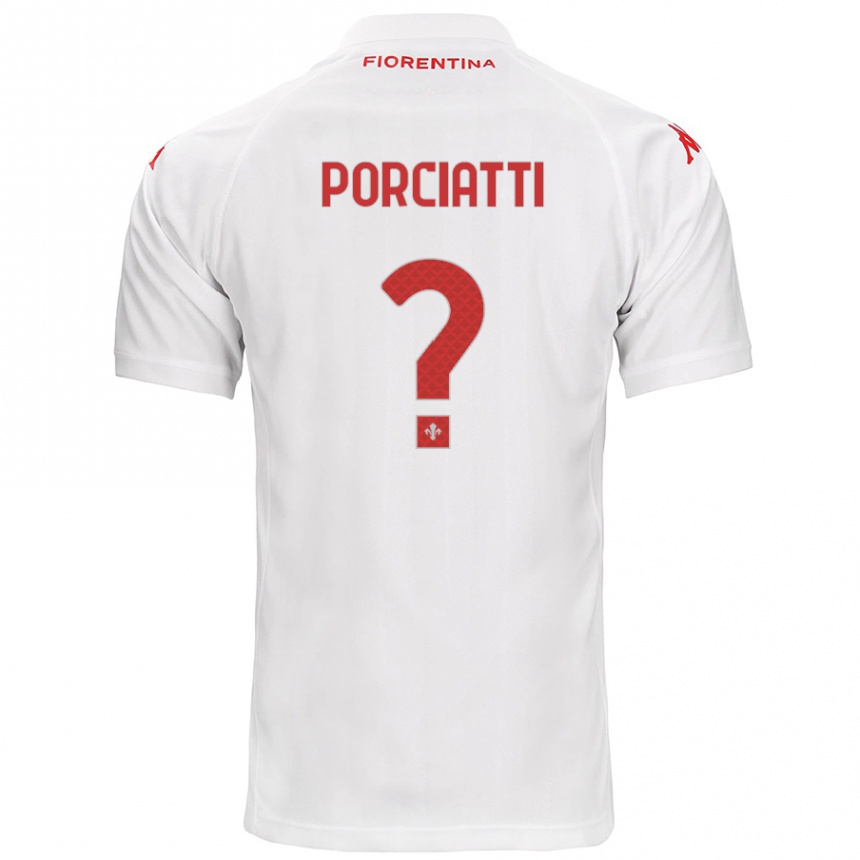 Kids Football Filippo Porciatti #0 White Away Jersey 2024/25 T-Shirt Australia