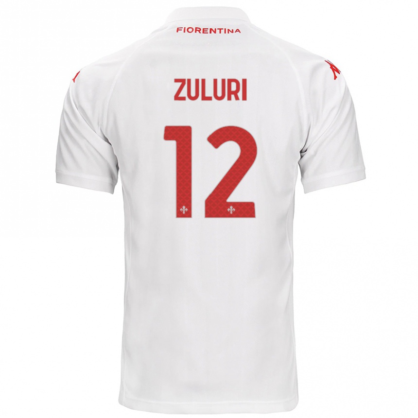 Kids Football Athena Zuluri #12 White Away Jersey 2024/25 T-Shirt Australia