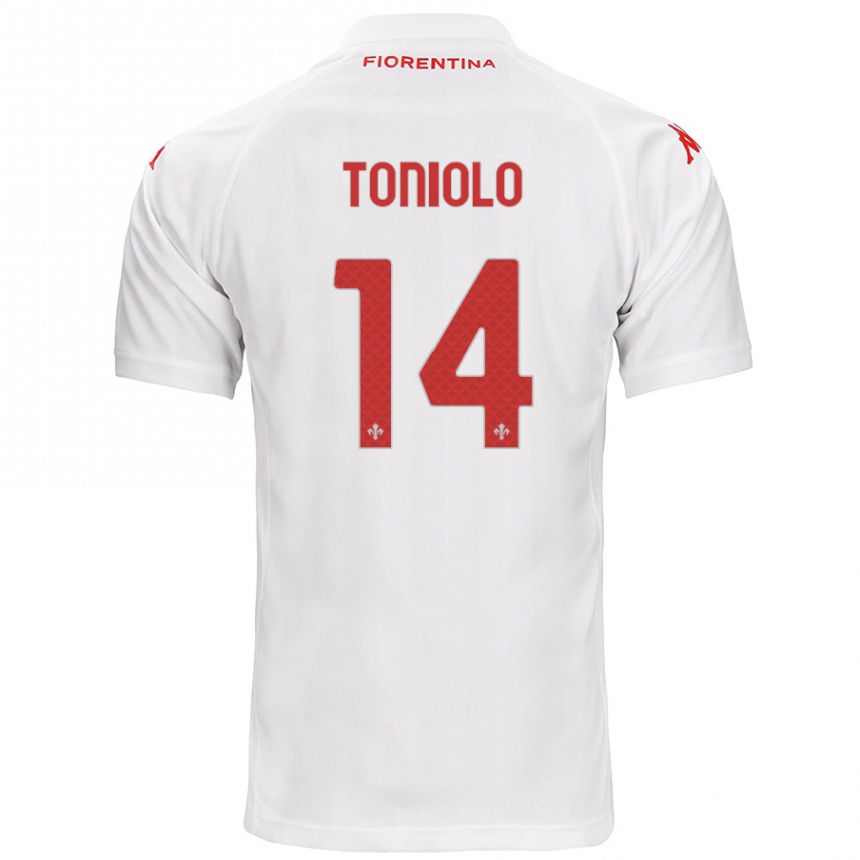 Kids Football Martina Toniolo #14 White Away Jersey 2024/25 T-Shirt Australia