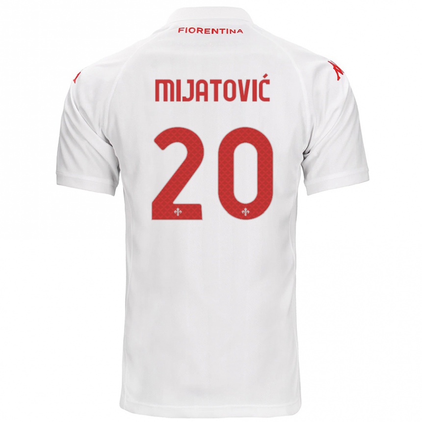 Kids Football Milica Mijatović #20 White Away Jersey 2024/25 T-Shirt Australia