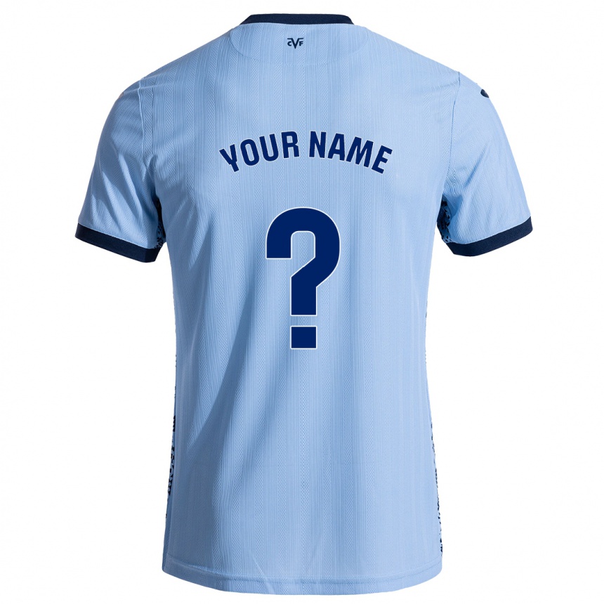 Kids Football Your Name #0 Sky Blue Away Jersey 2024/25 T-Shirt Australia