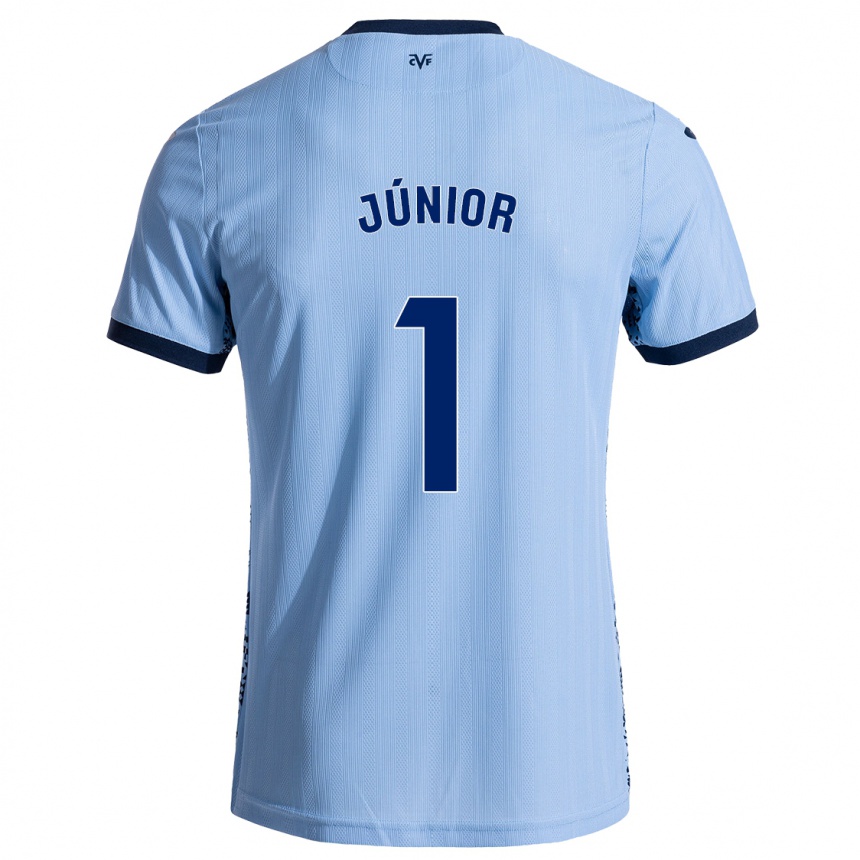 Kids Football Luiz Júnior #1 Sky Blue Away Jersey 2024/25 T-Shirt Australia