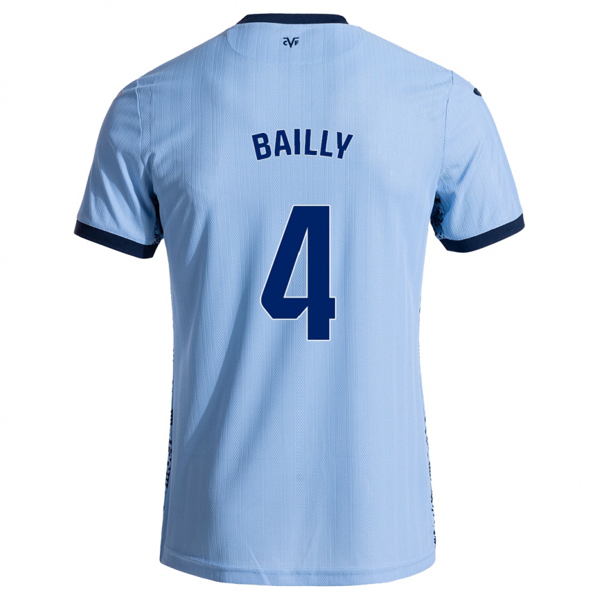 Kids Football Eric Bailly #4 Sky Blue Away Jersey 2024/25 T-Shirt Australia