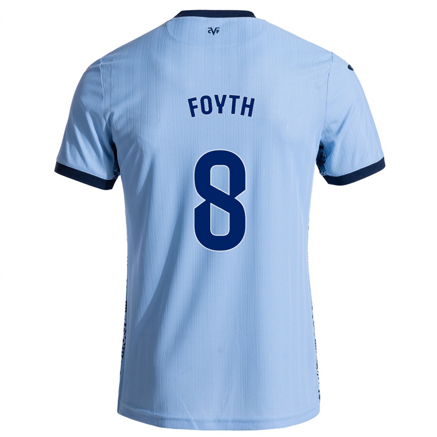 Kids Football Juan Foyth #8 Sky Blue Away Jersey 2024/25 T-Shirt Australia