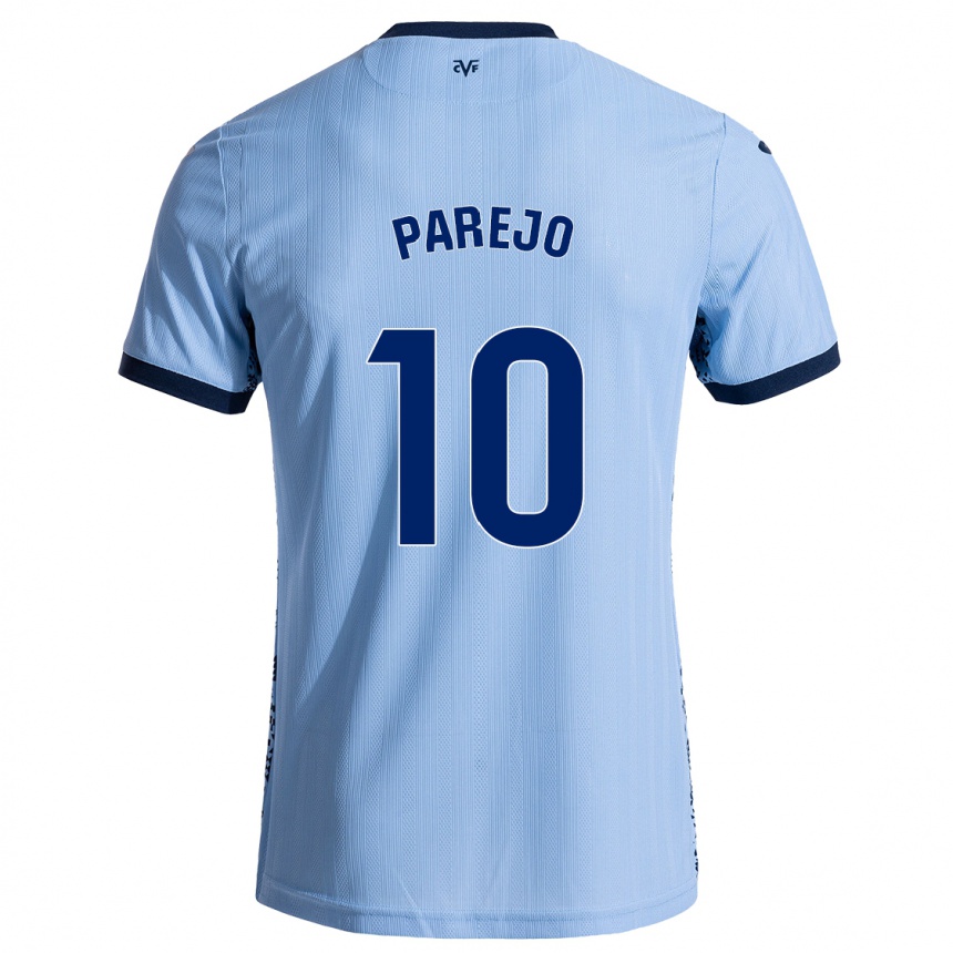 Kids Football Dani Parejo #10 Sky Blue Away Jersey 2024/25 T-Shirt Australia