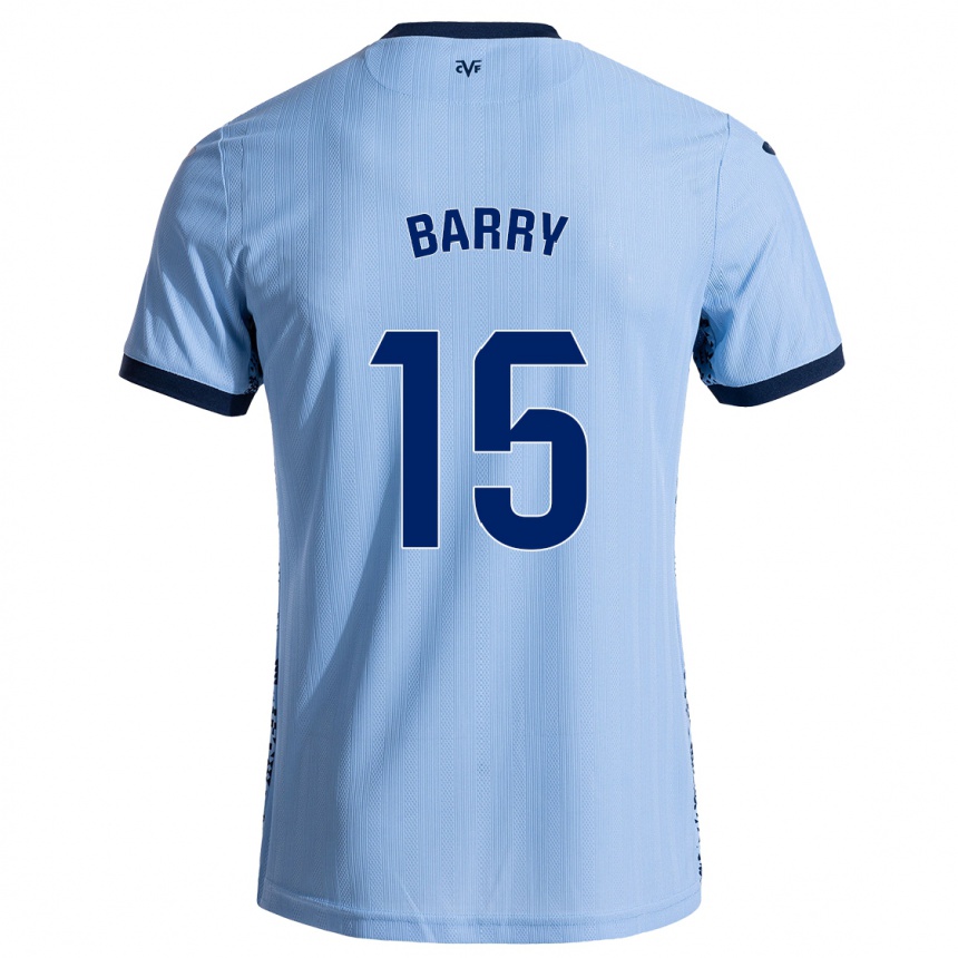 Kids Football Thierno Barry #15 Sky Blue Away Jersey 2024/25 T-Shirt Australia