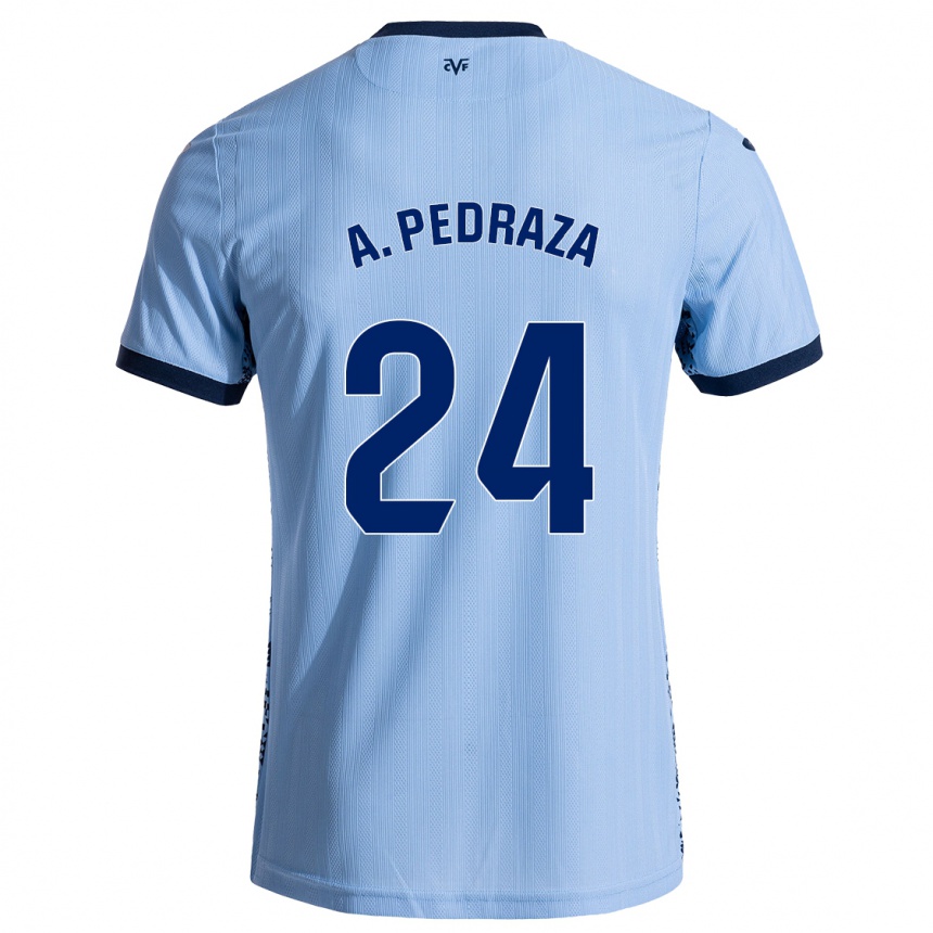 Kids Football Alfonso Pedraza #24 Sky Blue Away Jersey 2024/25 T-Shirt Australia