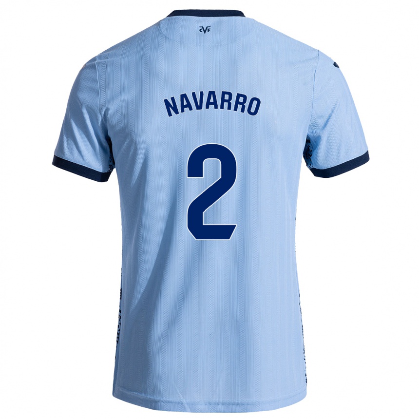 Kids Football Pau Navarro #2 Sky Blue Away Jersey 2024/25 T-Shirt Australia